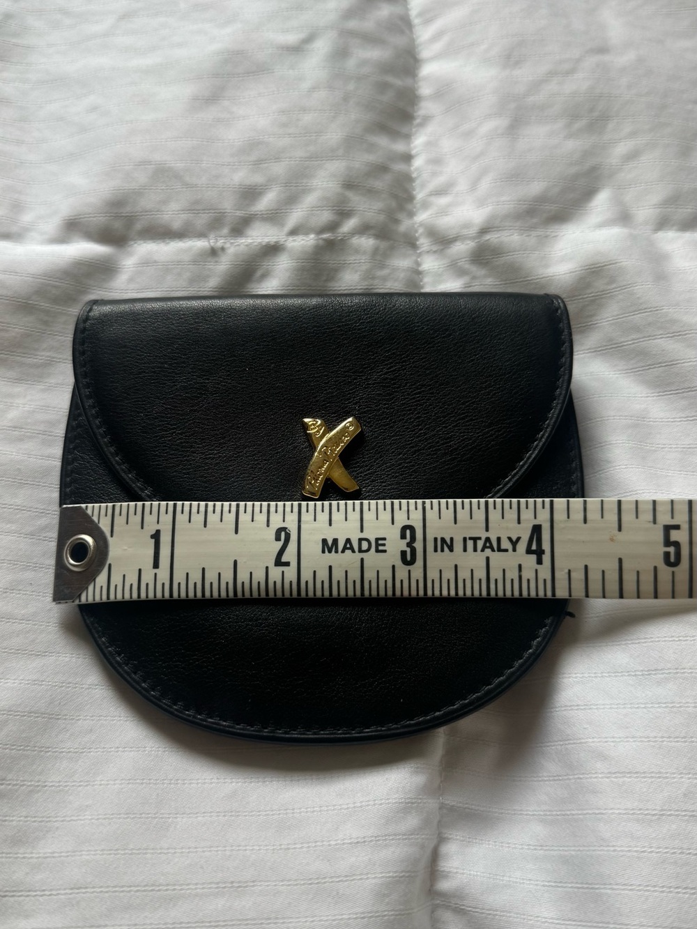 Paloma Picasso Black Leather Coin Purse Frame French - Picture 7 of 8